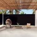 vidaXL, vidaXL Seitenmarkise Ausziehbar Schwarz 220x1000 cm