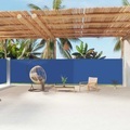 vidaXL, vidaXL Seitenmarkise Ausziehbar Blau 180x1200 cm