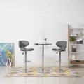 vidaXL, vidaXL Barhocker 2 Stk. Grau Kunstleder