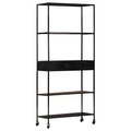 vidaXL, vidaXL Bücherregal 90x35x180 cm Raues Mangoholz & Eisen