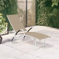 vidaXL, vidaXL Sonnenliege Textilene und Aluminium Creme