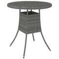 vidaXL, vidaXL Gartentisch Grau 70x70x73 cm Poly Rattan