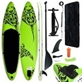 vidaXL, vidaXL Aufblasbares Stand Up Paddle Board Set 366x76x15 cm Grün