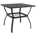 vidaXL, vidaXL Gartentisch Anthrazit 81,5x81,5x72 cm Stahl