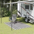 vidaXL, vidaXL Zeltteppich 250x250 cm Anthrazit und Weiß