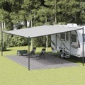 vidaXL, vidaXL Zeltteppich Anthrazit und Weiß 400x700 cm HDPE