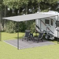 vidaXL, vidaXL Zeltteppich Anthrazit und Weiß 400x400 cm HDPE