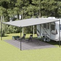 vidaXL, vidaXL Zeltteppich Anthrazit und Weiß 400x800 cm HDPE