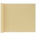 vidaXL, vidaXL Balkon-Sichtschutz Beige 75x500 cm HDPE