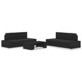 Diverse Hardware, 5-tlg. Garten-Lounge-Set Poly Rattan Schwarz