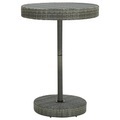 vidaXL, vidaXL Gartentisch Grau 75,5x106 cm Poly Rattan
