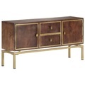 vidaXL, vidaXL Sideboard 120x29x60 cm Massivholz Mango