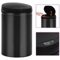 vidaXL, vidaXL Automatischer Sensor-Mülleimer 30 L Kohlenstoffstahl Schwarz
