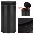 vidaXL, vidaXL Automatischer Sensor-Mülleimer 60 L Kohlenstoffstahl Schwarz
