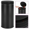 vidaXL, vidaXL Automatischer Sensor-Mülleimer 70 L Kohlenstoffstahl Schwarz