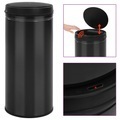 vidaXL, vidaXL Automatischer Sensor-Mülleimer 80 L Kohlenstoffstahl Schwarz