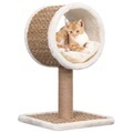 vidaXL, vidaXL Katzen-Kratzbaum mit Tunnel und Spielzeug 56 cm Seegras