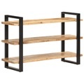vidaXL, vidaXL Sideboard mit 3 Regalböden 120x40x75 cm Raues Mangoholz