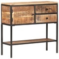 vidaXL, vidaXL Sideboard 85x30x80 cm Raues Mangoholz