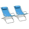 vidaXL, vidaXL Schaukelstühle 2 Stk. Stahl Blau