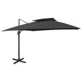 vidaXL, vidaXL Ampelschirm mit Lüftung 300x300 cm Schwarz