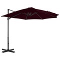 vidaXL, vidaXL Ampelschirm mit Aluminium-Mast Rot 300 cm