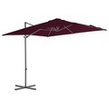vidaXL, vidaXL Ampelschirm mit Stahlmast Bordeauxrot 250x250 cm