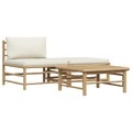 vidaXL, vidaXL 3-tlg. Garten-Lounge-Set mit Kissen Bambus