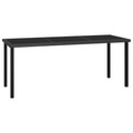 vidaXL, vidaXL Garten-Esstisch Schwarz 180x70x73 cm Poly Rattan