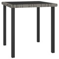 vidaXL, vidaXL Garten-Esstisch Grau 70x70x73 cm Poly Rattan