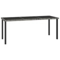 vidaXL, vidaXL Garten-Esstisch Grau 180x70x73 cm Poly Rattan