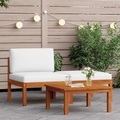 vidaXL, vidaXL 3-tlg. Garten-Lounge-Set mit Auflagen Akazie Massivholz
