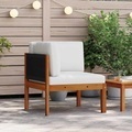 vidaXL, vidaXL Garten-Ecksofa mit Auflagen Massivholz Akazie