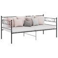 vidaXL, vidaXL Schlafsofa Bettgestell Schwarz Metall 90x200 cm