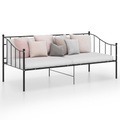 vidaXL, vidaXL Schlafsofa Bettgestell Schwarz Metall 90x200 cm