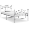 vidaXL, vidaXL Bett Grau Metall 100x200 cm