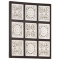 vidaXL, vidaXL Handgeschnitztes Wandpaneel MDF 60x60x1,5 cm Braun und Weiß