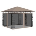 vidaXL, vidaXL Pavillon mit Moskitonetz 3x3x2,73 m Taupe 180 g/m²