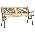 vidaXL, vidaXL Gartenbank 122 cm Gusseisen und Massivholz Tanne
