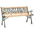 vidaXL, vidaXL Gartenbank 122 cm Gusseisen und Massivholz Tanne