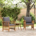 vidaXL, vidaXL Gartenstühle mit Kissen 2 Stk. Akazie Massivholz