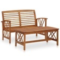 vidaXL, vidaXL 2-tlg. Garten-Lounge-Set Massivholz Akazie