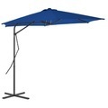 vidaXL, vidaXL Sonnenschirm mit Stahlmast Blau 300x230 cm