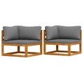 vidaXL, vidaXL Modular-Ecksofas 2 Stk. mit Auflagen Dunkelgrau