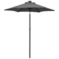 vidaXL, vidaXL Sonnenschirm mit LED-Leuchten Anthrazit 200x211 cm Aluminium