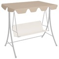 vidaXL, vidaXL Ersatzdach für Hollywoodschaukel Beige 188/168x110/145 cm