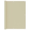 vidaXL, vidaXL Balkon-Sichtschutz Creme 120x500 cm Oxford-Gewebe