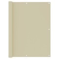 vidaXL, vidaXL Balkon-Sichtschutz Creme 120x600 cm Oxford-Gewebe