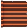 vidaXL, vidaXL Balkon-Sichtschutz Orange und Braun 90x500 cm Oxford-Gewebe