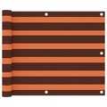 vidaXL, vidaXL Balkon-Sichtschutz Orange und Braun 75x600 cm Oxford-Gewebe